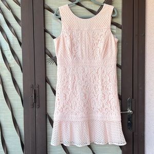 🌸 Antonio Melani Pink Floral Lace Sleeveless Fully Lined Dress 🌸